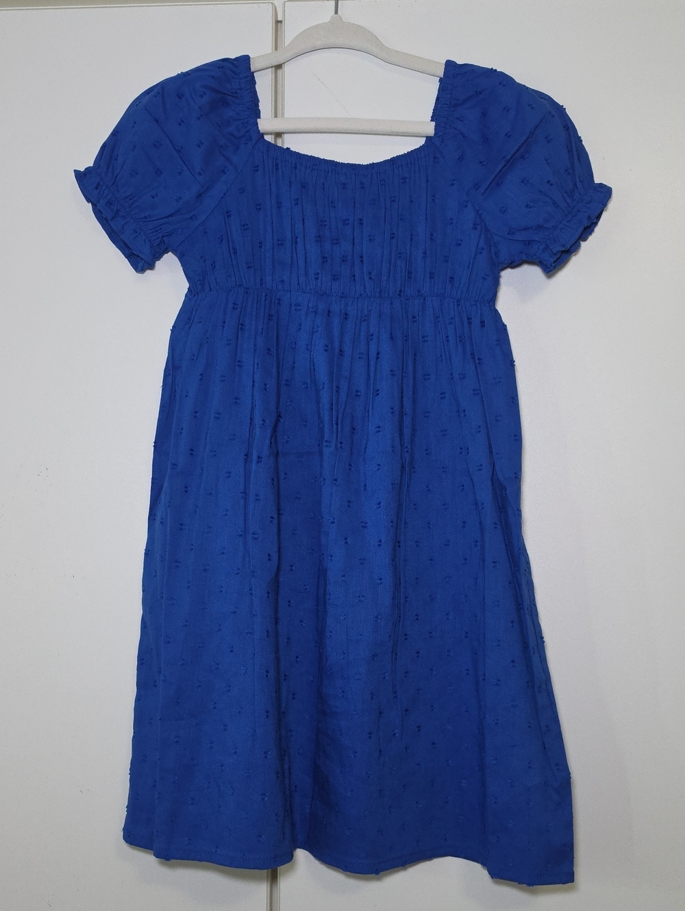 The Children's Place Royal Blue Smocked Puff-Sleeve Dress